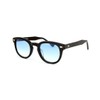 XLAB 8004 Sonnenbrille im Moscot-Stil, Unisex, 48mm, Schwarz/blau schattiert
