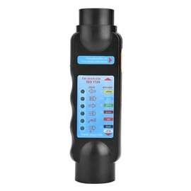 Lwuey European Standard 12V 7 Pin Trailer Tester Plug, Trailer 7 Way Round Plug Testers Wiring RV Connector Testing Tool Socket Connection Adapter Towing Light Wire Circuit Diagnostic LED Indicator