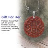 SAGEFINDS Red Jade Long Life Pendant - Round Medallion Sterling