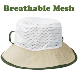 Mini angel Baby Sun Hat Toddler Bucket Hat Summer Beach Hat 2-3 Years Sun Protection Hat Wide Brim Hat Cap (Khaki)