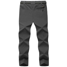 TBMPOY Men's Lightweight Hiking Pants Quick Dry Mountain Fishing Camping Travel Outdoor Pants Thin Dark Grey S