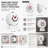 Smiling Face Toilet Paper Holder for Bathroom Storage – No-Drill