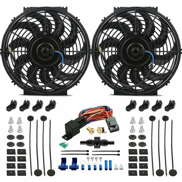 American Volt Dual 12-13" Inch Upgraded 90W Motors Electric Radiator