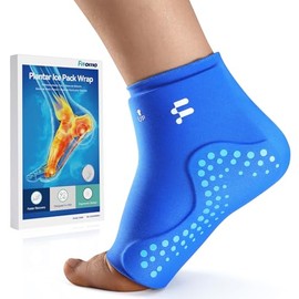Fitomo Ankle Ice Pack Wrap for Sprained Ankle & Plantar Fasciitis, Thickened ＆ Extended Cold Compress with Cooling Fabric, Ice Packs for Sports Injuries, Foot Pain & Achilles Tendonitis