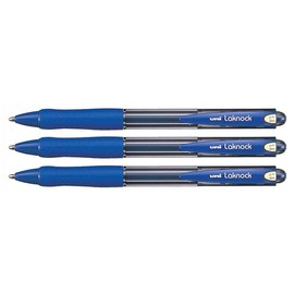 Uni-Ball Laknock SN100/14 1.4mm Ballpoint Pen - Blue (Pack of 3)