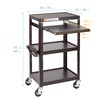 ECR4Kids AV Presentation Cart Stand, Rolling Storage, Black