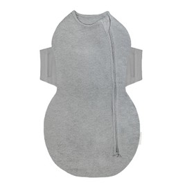 Happiest Baby SNOO Comforter Sleep Sack - 100% Organic Cotton Baby Swaddle Blanket - Doctor Designed Promotes Healthy Hip Development (Graphite, Medium)