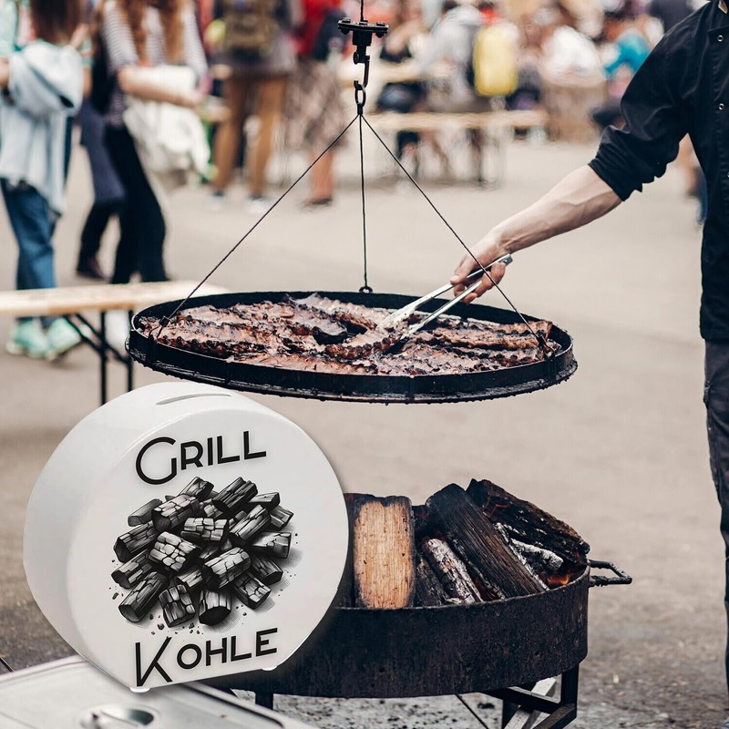 Barbecue Charcoal Money Box Perfect for BBQ Fans Barbecue with