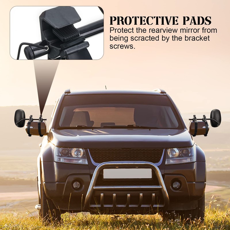 Tallew 2 Pcs Towing Clip on Mirror Universal Extension Mirror