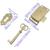 LBTODH Gold Vintage Cabinet Lock Antique Lock Spring Antique Lock