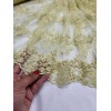 divastyletextiles Pale Yellow Wedding Prom Formal Beaded Lace Fabric -