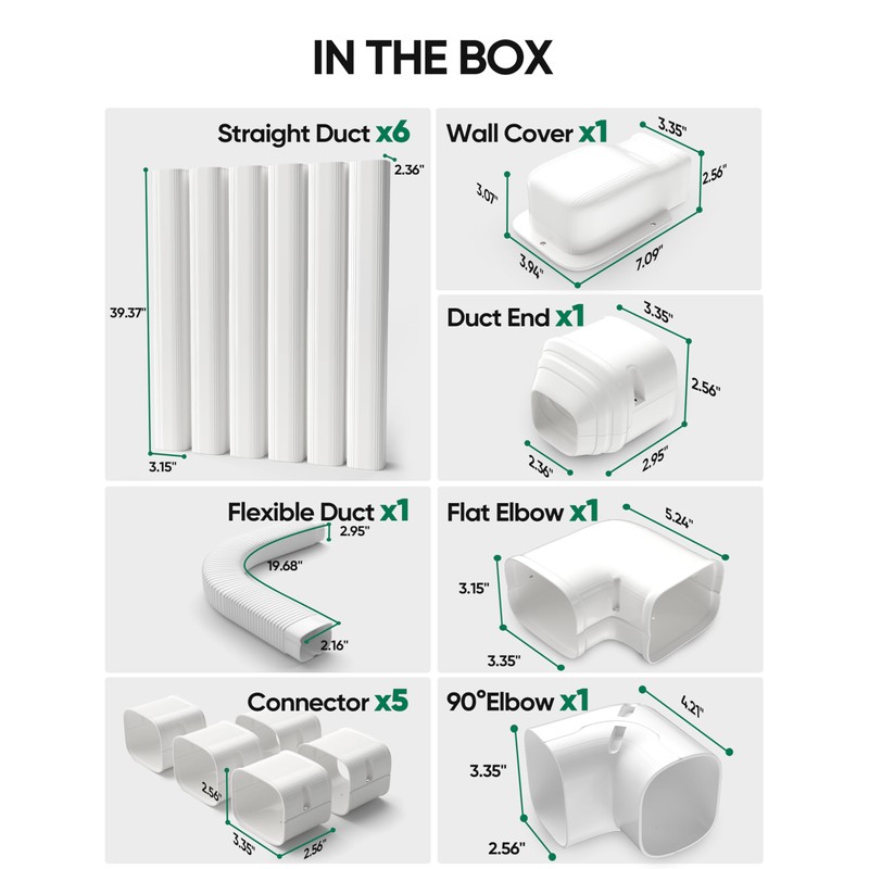 Plusluck 3" 22.5Ft Mini Split Line Set Cover, PVC Ductless