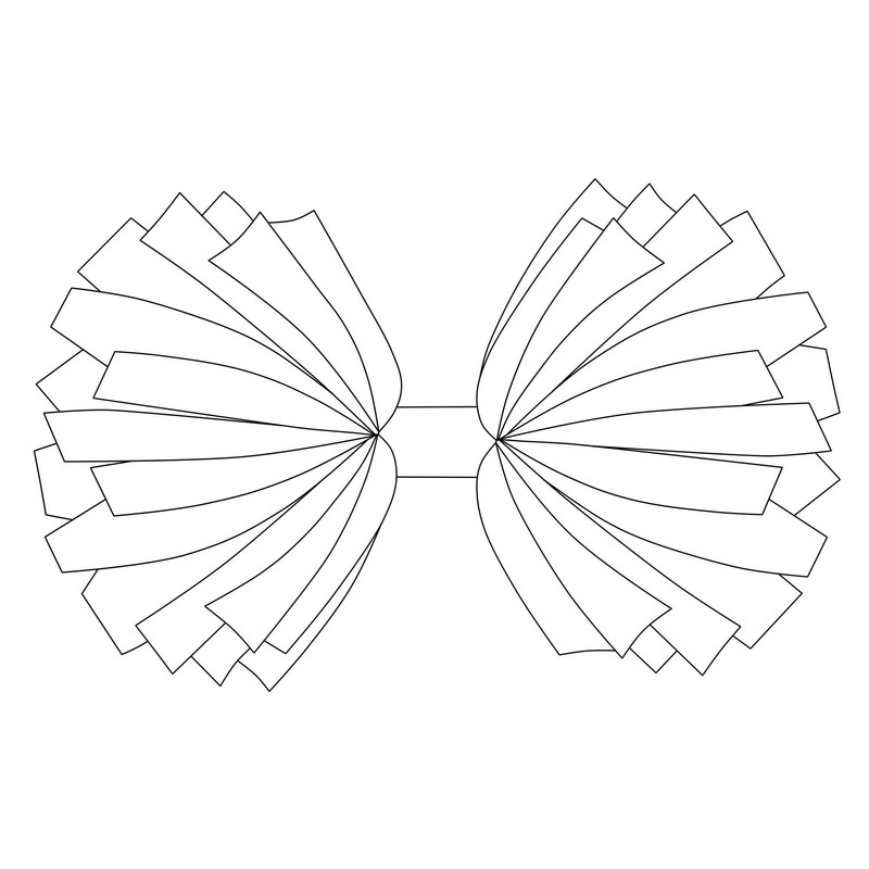 Danzcue 6 Inches Metallic Cheerleading Pom Pom with Baton Handle