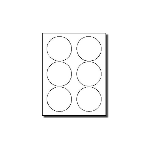120 Label Outfitters® Vinyl Laser ONLY Labels, Round, White 3-1/3