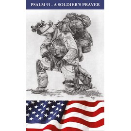Soldier's Prayer, Psalm 91, LAMINATED Prayer Card (3-pack) Plus Two Free Bonus Cards Included