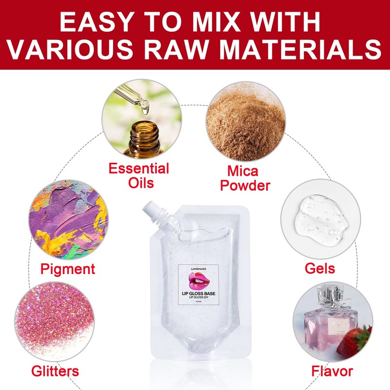 Eakroo 2Pcs Moisturize Lip Gloss Base Oil Material Makeup Primers,