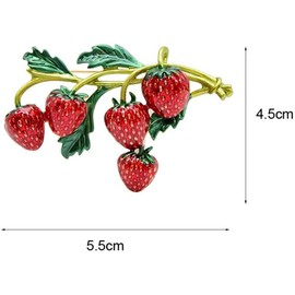 Strawberry Enamel Brooch For Women Red Strawberry Pin Brooch Fruit Brooches Pins Badges for Clothing Backpacks Bag