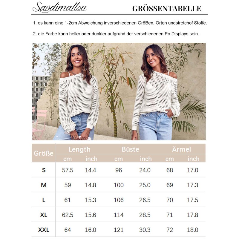 Saodimallsu Women's Crew Neck Mesh Long Sleeve Tops Plain Elegant