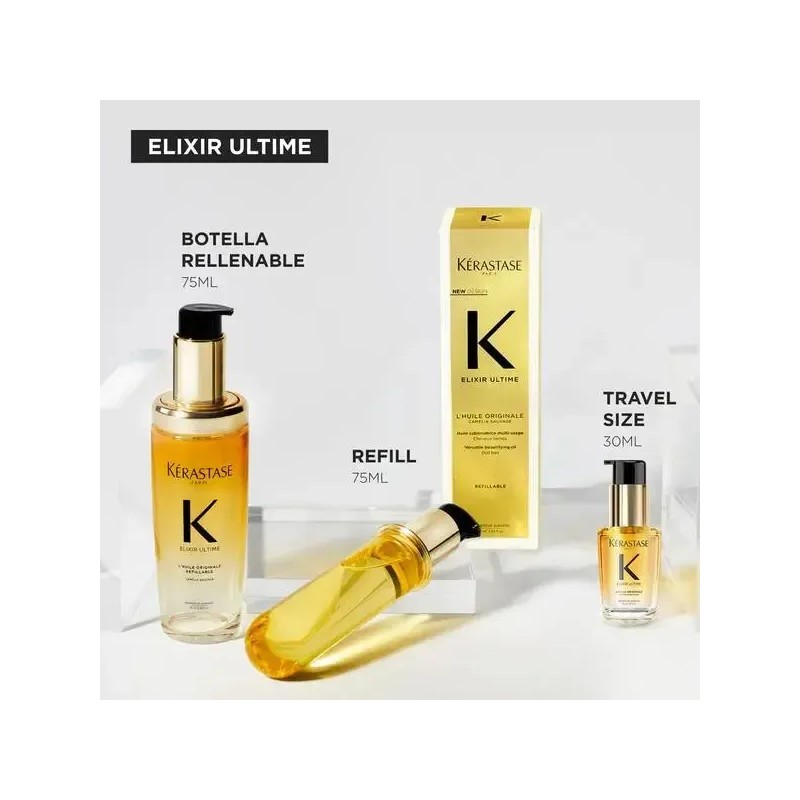 Kérastase - Aceite Capilar Repuesto con Nutrición, Brillo Intenso, Antifrizz