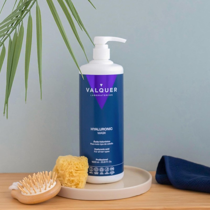 VALQUER Pack Shampoo y Mascarilla Ácido Hialurónico 1 L +