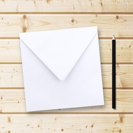 FarbenFroh® Series Square Envelopes Without Window, 15.5 x 15.5 mm Wet sealing for Wedding Cards, Invitations and More