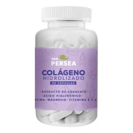 A&G Persea - Capsulas De Colageno Con Biotina 90 Capsulas, Con Magnesio, Extracto de aguacate, Vitamina E y C, sin sabor