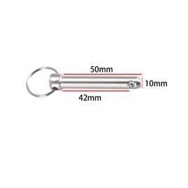 Leliafleury 5Pcs Quick Release Pins 10mm x 50mm Carbon Steel Pull Pin Locking Pins for Boat Bimini Top Marine Hardware