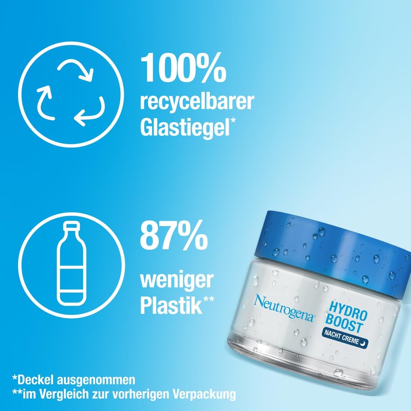 Neutrogena Hydro Boost Night Cream, Moisturising Night Cream, Face Cream