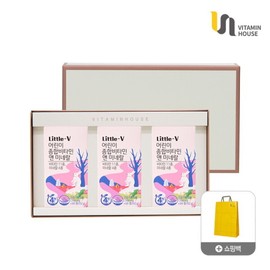Vitamin House Little V Children's Comprehensive Vitamin & Mineral (3 bottles/3-month supply) Gift Set + Shopping Bag / 비타민하우스 리틀브이 어린이 종합비타민 앤 미네랄 (3병3개월분) 선물세트 + 쇼핑백