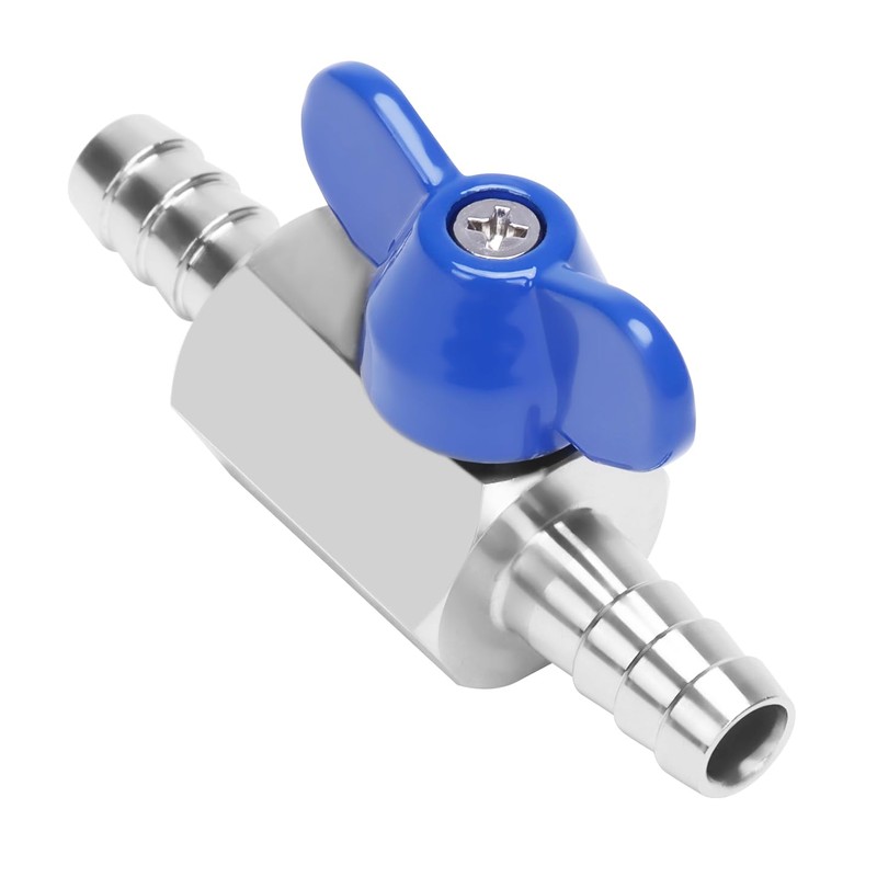 DERNORD 3/8" Hose Barb Ball Valve SS304 Mini Shut Off