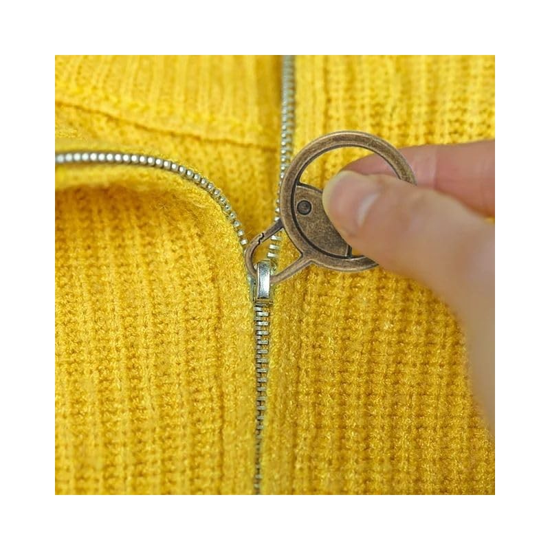 1pcs Gold Zipper Pull Replacement, Detachable Metal Zipper Puller Zip
