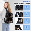 ASKSKY Clear Backpack, Clear Bookbag for School, Oxford Fabric &