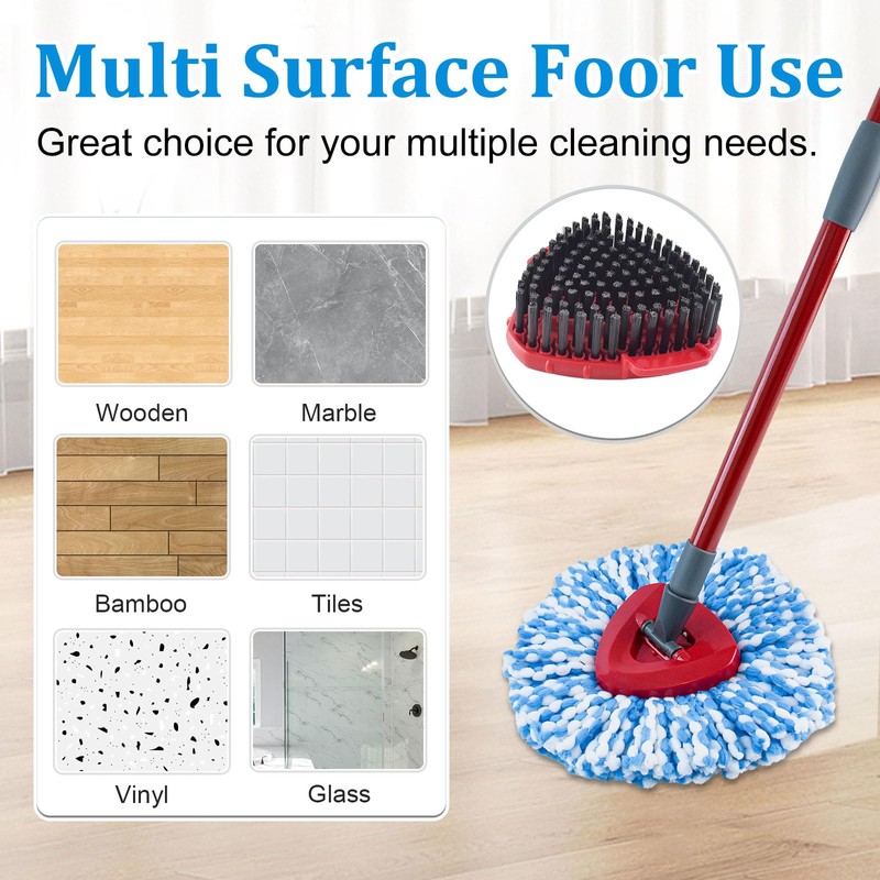 Mop Heads Replacements for O-Cedar RinseClean 2-Tank Spin Mop, Mop