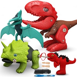 STEM Educational Dinosaur Toys for Kids 3-5 - Learning Construction Toys for 3+ Year Old Boys - Build Your Own Dino with Take Apart Building Dinosaur Toys - Ideal Gift for Kids Ages 3 4 5 6 7 8