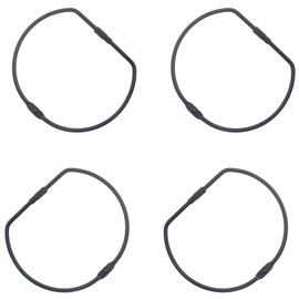 LBTODH 4 PCS Binding Book Rings 4 Inch D Shaped Tape Storage Rings Black Semi Circular Buckle for DIY Decoration and Paper Organization