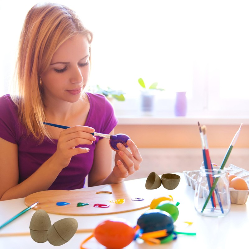 Paper Mache Nesting Easter Eggs, Easter Craft Egg Supplies DIY