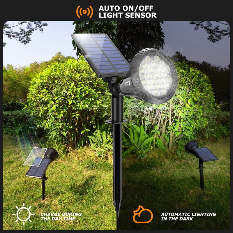 XTGTP Solar Spot Lights Outdoor, 21 LEDs Solar Outdoor Lights
