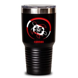 Cannes France Tumbler Insulated 30oz Diver Down Flag Scuba Diving Fan Vacation Souvenir Artistic