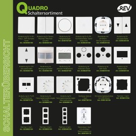 REV Quadro Flush-Mounted Socket with Cover, White