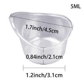 65 Pcs 5ml Disposable Eye Wash Cups Portable Plastic Measuring Cup Eye Flush Cleaning Cups