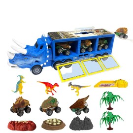 Dinosaur Truck Toys For Boys Gift Dinosaurs Transporter Truck Storage Car Toy Portable Handle Best Electric Inertia Pull Back Toy