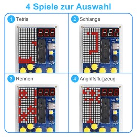 DIY Game Console Handset with Acrylic Casing, Soldering Practice Kit, DIY Retro Classic Electronics Kit for Mint School Education