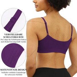 Vertvie Women's Push-Up Sports Bra Top Set, Stretch, Thin, Without Underwire, for Fitness Training, Yoga, Padding 2/3 Pack