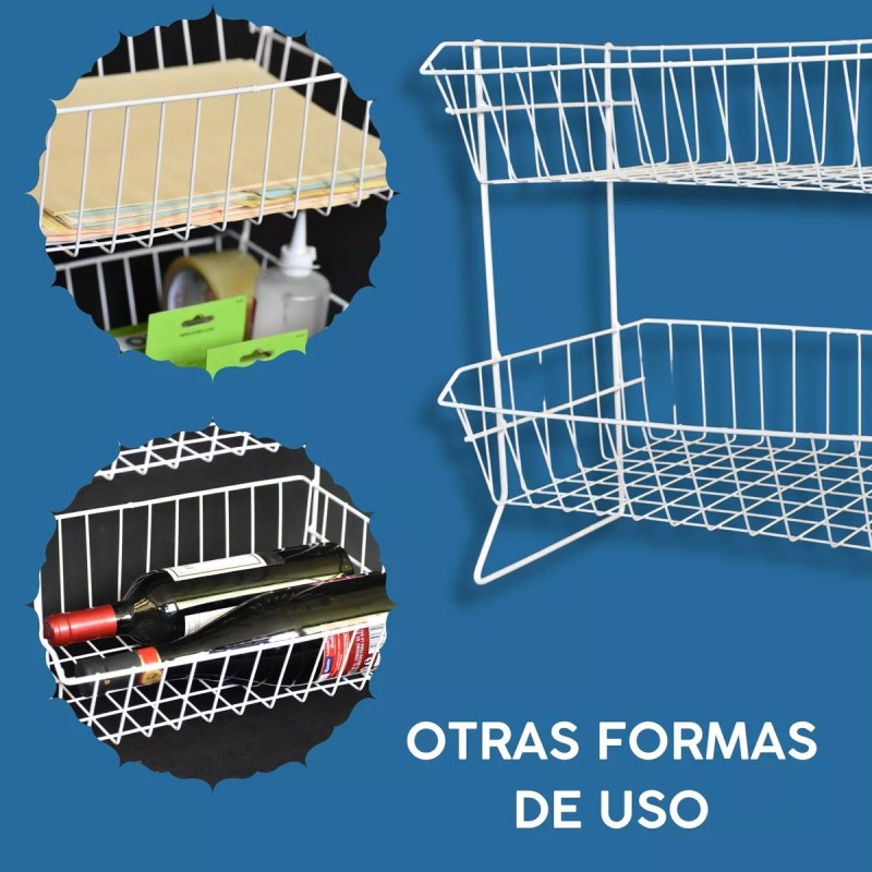 Decora Frutero Exhibidor Anaquel Organizador De Alambre 2 Niveles