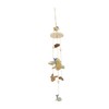 Deco 79 Ceramic Whale Handmade Ombre Windchime with Driftwood and