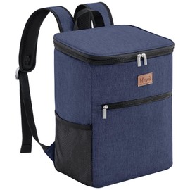 Lifewit 21L (30-Can) Soft Cooler Backpack with Hard Liner, Large Insulated Picnic Lunch Backpack Soft-Sided Cooling Bag for Camping/BBQ/Family Outdoor Activities (Dark Blue)