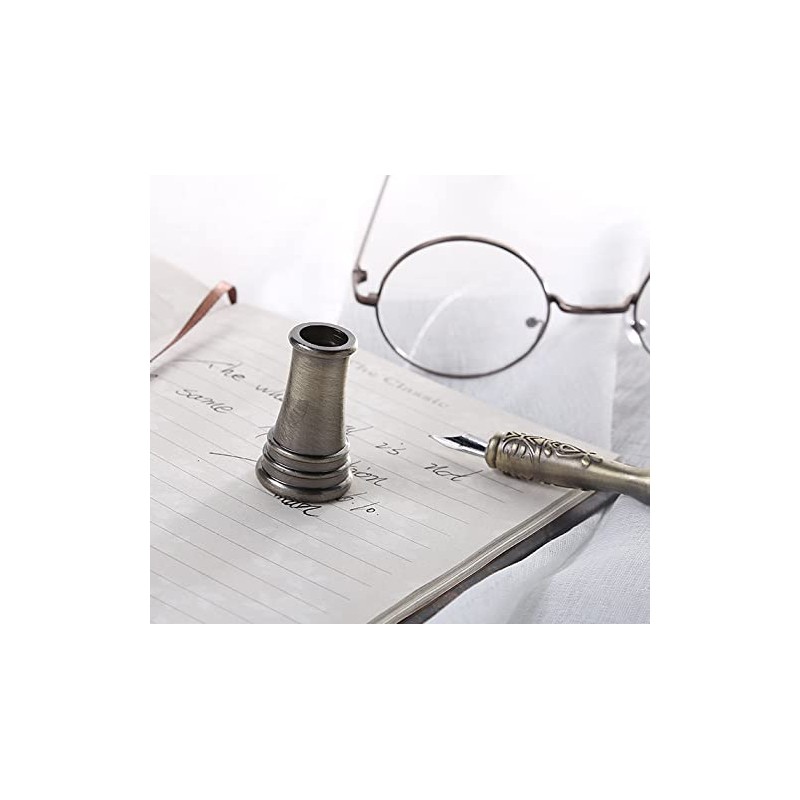 Alint 1 Piece Tabletop Antique Metal Bronze Color Pen Holder