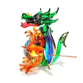 Handmade Mini Dragon Art Glass Blown Fairy Tale Animal Glass Figurine - Model Y2016