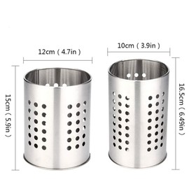 Cutlery Drainer Drainer 2 Pieces Stainless Steel Kitchen Utensil Holder Cutlery Basket Utensil Tray Cutlery Holder for Organising Drawers and Worktops, Large