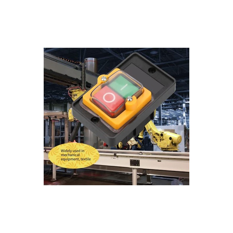 AC 220V/380V 10A Waterproof Push Button Switch,ON/Off Pushbutton Switch,Mechanical Equipment